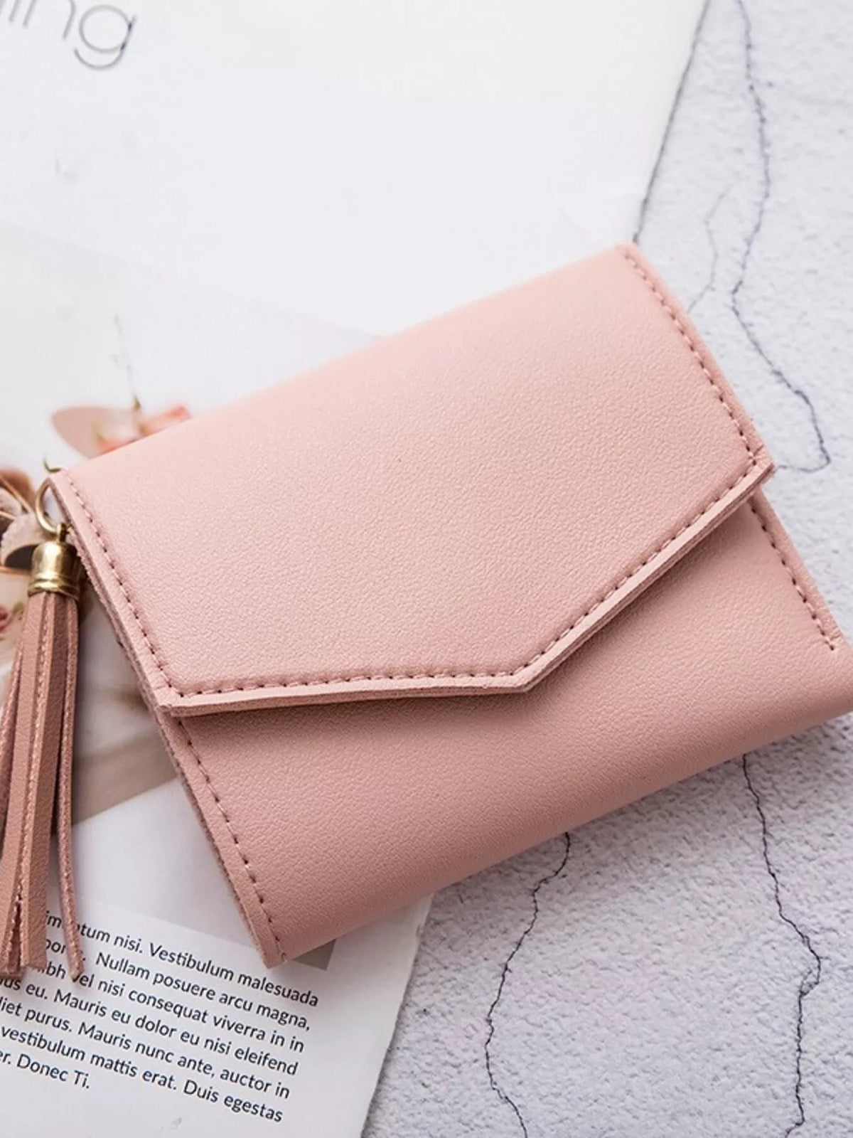 PU Leather Tassel Wallet