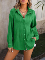 Mandy Button Up Dropped Shoulder Shirt