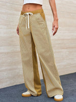 Striped Wide Leg Jeans