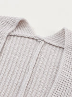 Oversized Fold Over Sleeve Open Front Cardigan