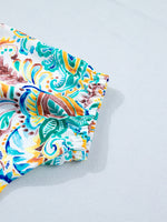 Paisley Floral Printed Puff Sleeve Blouse