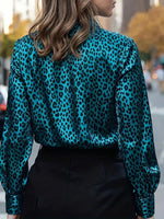Leopard Button Up Long Sleeve Shirt