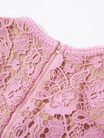 Lace Button-Up Midi Dress