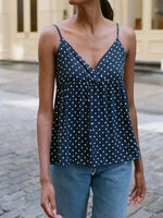 Polka Dot V-Neck Flowy Cami