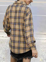 Plaid Button Up Long Sleeve Shirt