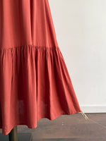 Ruffle Sleeve Maxi Dress with Button Detail