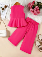 Children's Sleeveless Top and Wide Leg Pants Set