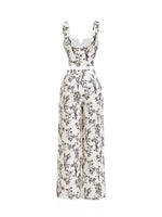 Floral Print Cami Top & Wide Leg Pants Set