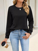 Textured Crew Neck Sweatshirt