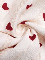 Heart Print Tie Shoulder A-Line Mini Dress