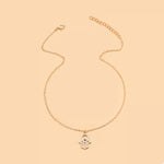Zinc Alloy Rhinestone Evil Eye Necklace
