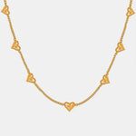 Titanium Steel Zircon Heart Necklace