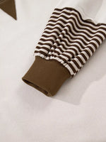 Contrast Striped Long Sleeve Sweatshirt
