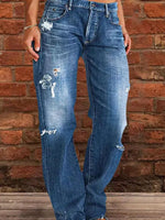Full Size Distressed Raw Hem Jeans Plus Size