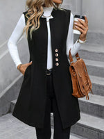 Button-Down Longline Vest Coat
