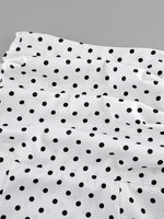 Polka Dot Ruffle Hem Maxi Skirt