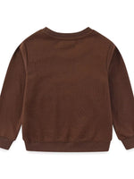Children's Dinosaur Embroidered Crew Neck Sweatshirt