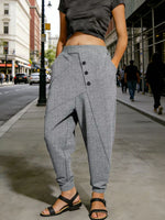 Plus Size Casual Elastic Waist Harem Pants