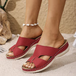 Cutout Open Toe Wedge Sandals