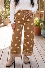 Polka Dot Wide Leg Jeans