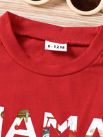 Children's Mama' Boy Graphic Casual Tee and Shorts Set