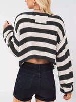Striped Dropped Shoulder Sweater