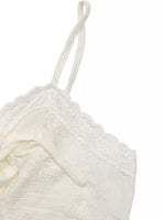 Lace Tie-Front Ruffle Hem Cami