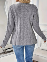 Cable Knit Button Up Cardigan