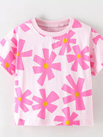 Children's Floral Print Cotton T-Shirt