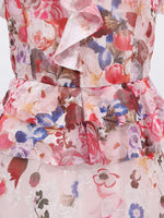 Floral Print Ruffled Maxi Dress