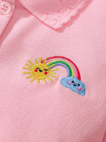 Children's Rainbow Embroidered Polo Dress