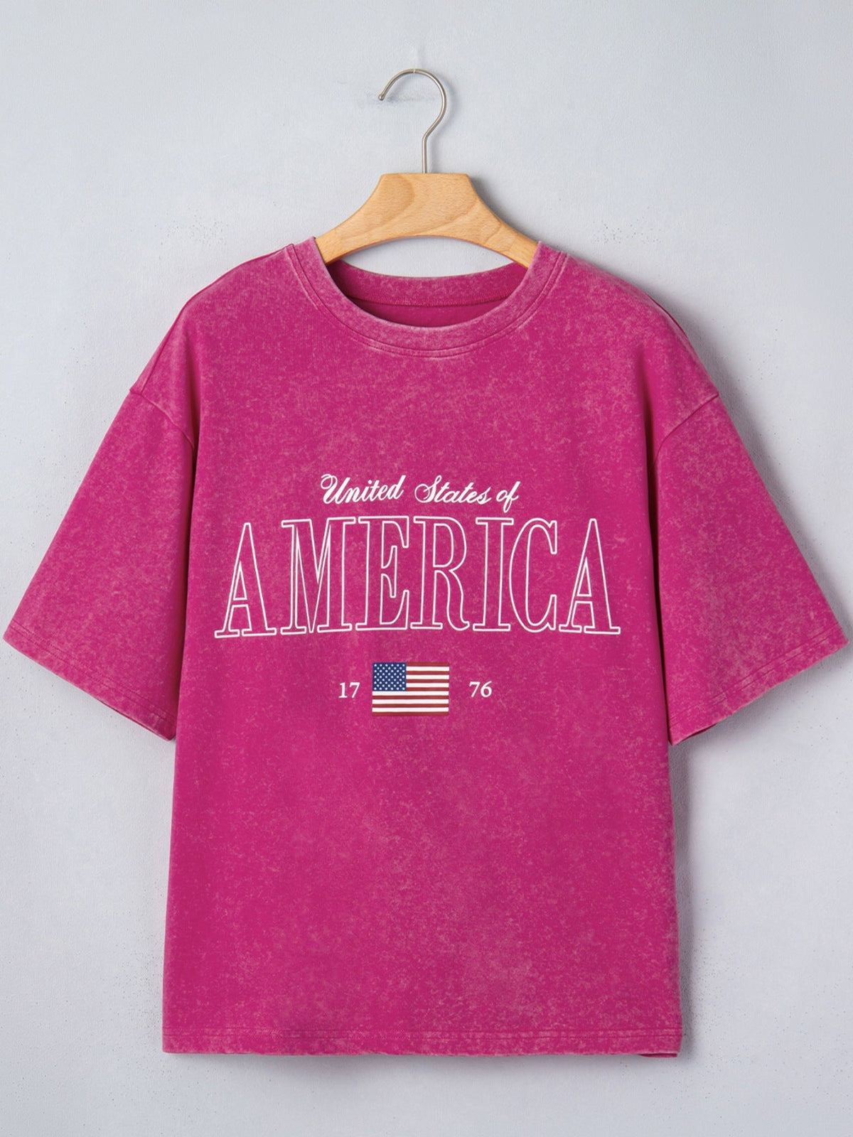 AMERICA 1776 Graphic Mineral Wash Cotton Tee