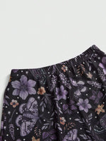 Floral Print Flowy Midi Skirt