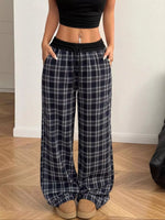 Relaxed Fit Plaid Pants