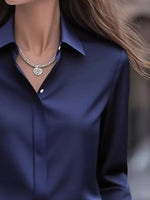 Button Down Collared Neck Long Sleeve Shirt