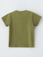 Children's Embroidered Dragon Short Sleeve T-Shirt