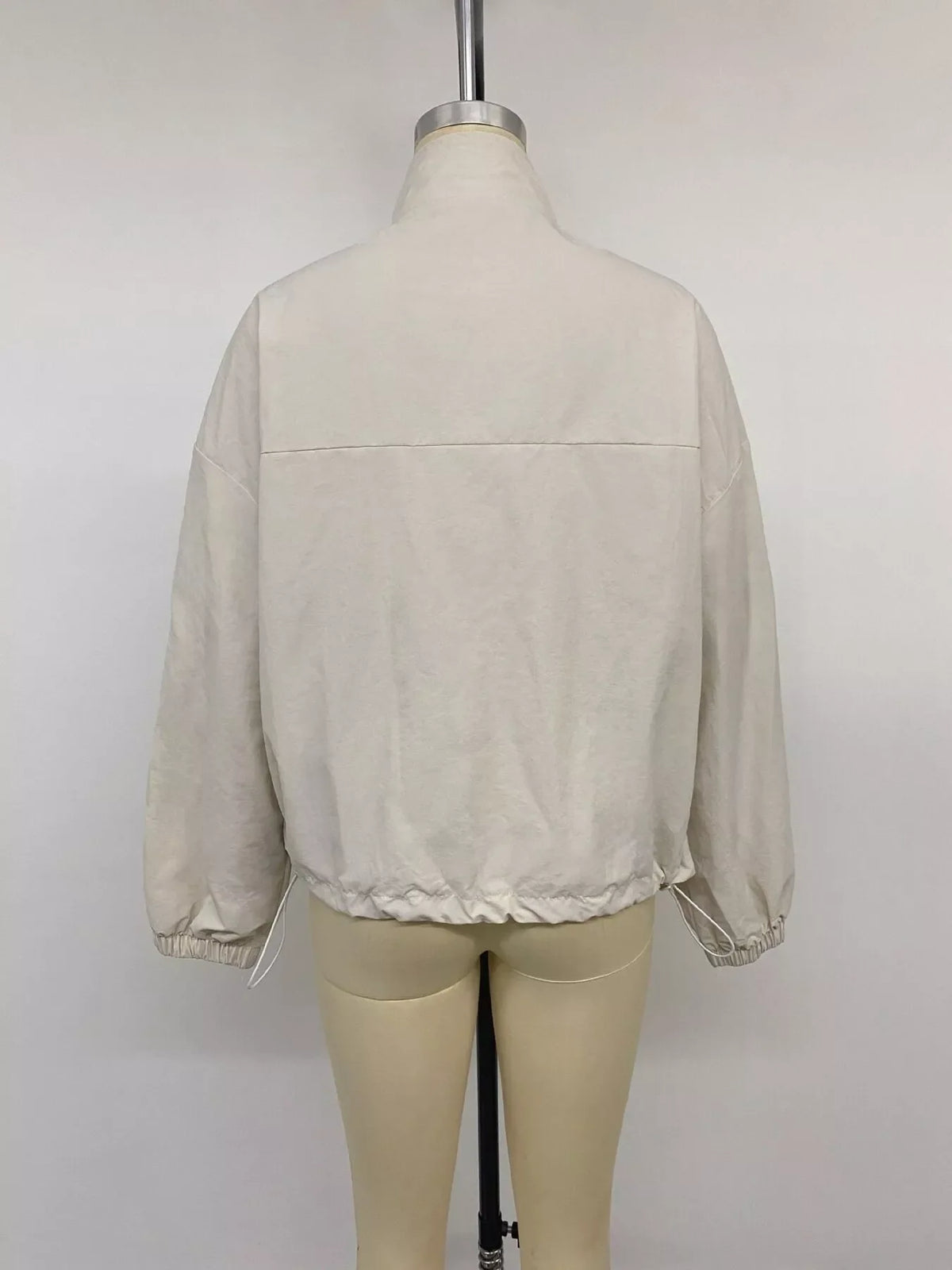 Zip-Up Dropped Shoulder Jacket