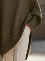 Oversized Batwing Sleeve Round Neck Sweater
