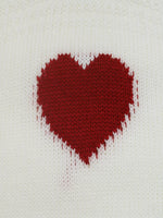Heart Pattern Dropped Shoulder Sweater