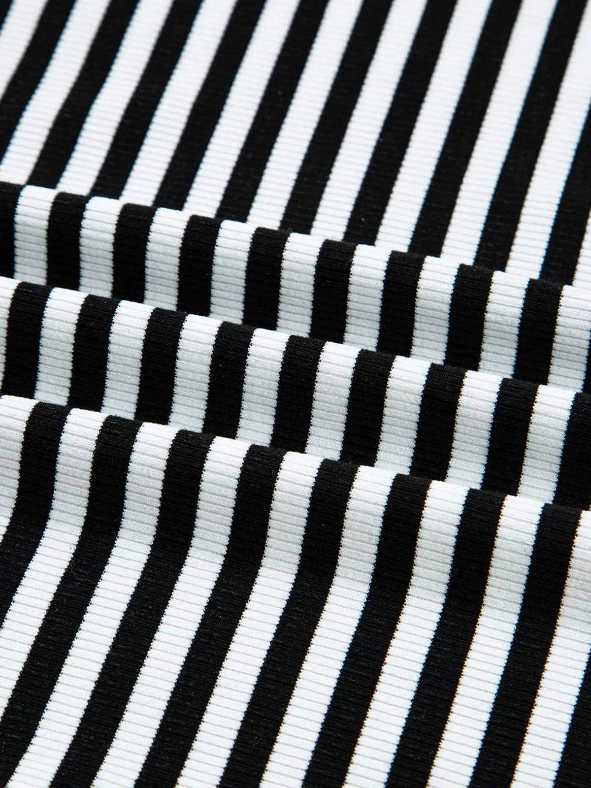 Stripe Double-layer Cold Shoulder Long Sleeve Top