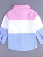 Children's Color Block Shirt & Ripped Jeans Set
