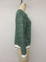 Geometric Patterned Collared Sweater