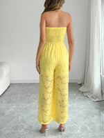 Lace Smocked Tube Jumpsuit
