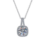 1 Carat Moissanite 925 Sterling Silver Pendant Necklace