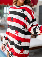 Stars and Stripes Long Sleeve Sweater
