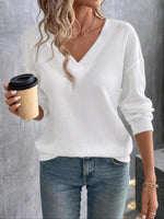 V-Neck Long Sleeve T-Shirt