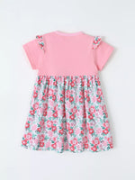 Children's Floral Print Bow Detail Dress