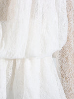 Ruffled Hem Lace Mini Dress