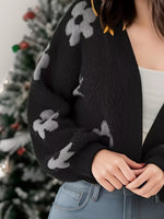 Floral Open Front Cardigan