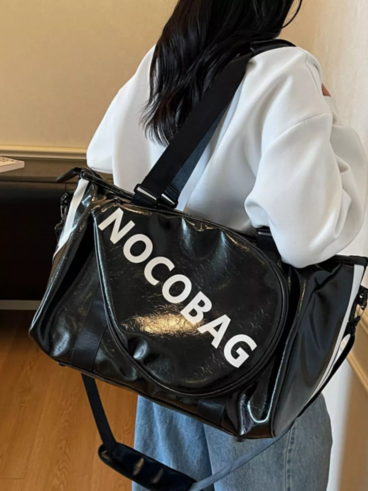Sports Leather Duffle Bag